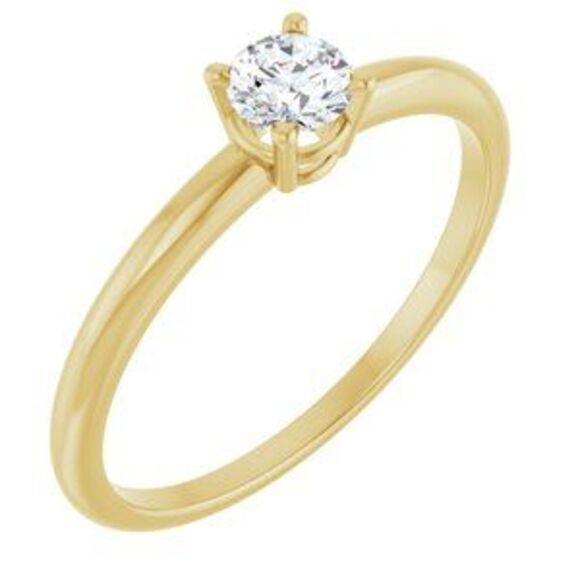14K Yellow 1/10 CTW Natural DiamondRing